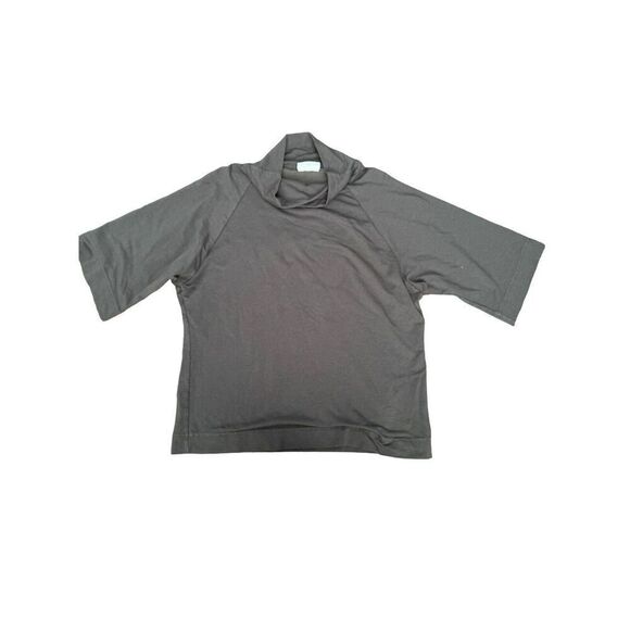 Bryn Walker Bamboo/Cotton Oversized Lagenlook Mockneck Tunic Size M Gray - Picture 1 of 9